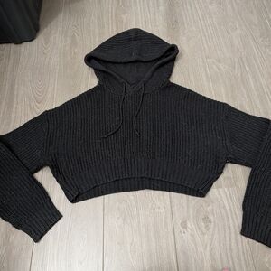 Streetwear Society Black Knit Hoodie